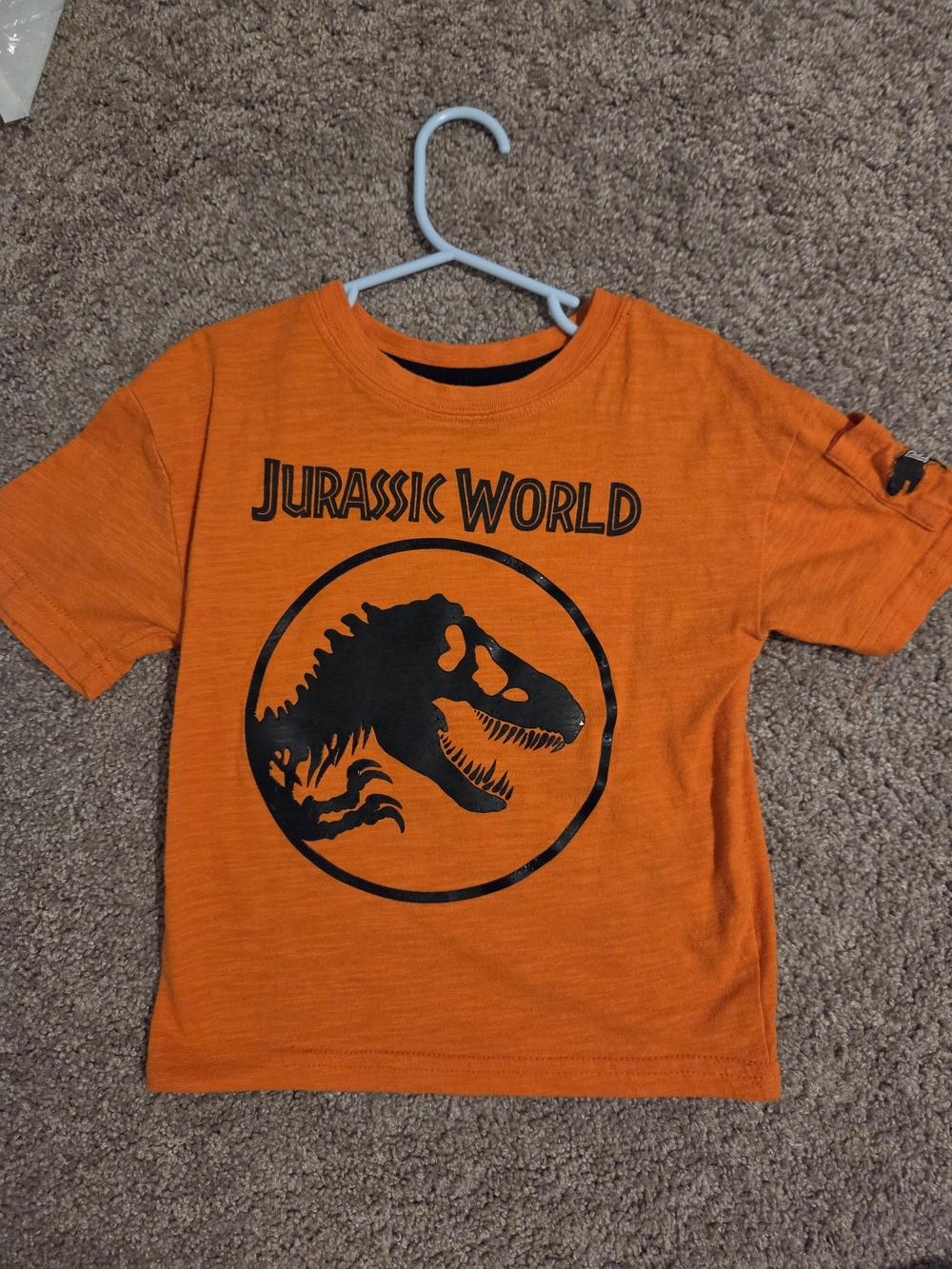 Jurassic World Boys' Orange Short-Sleeve Logo Tee